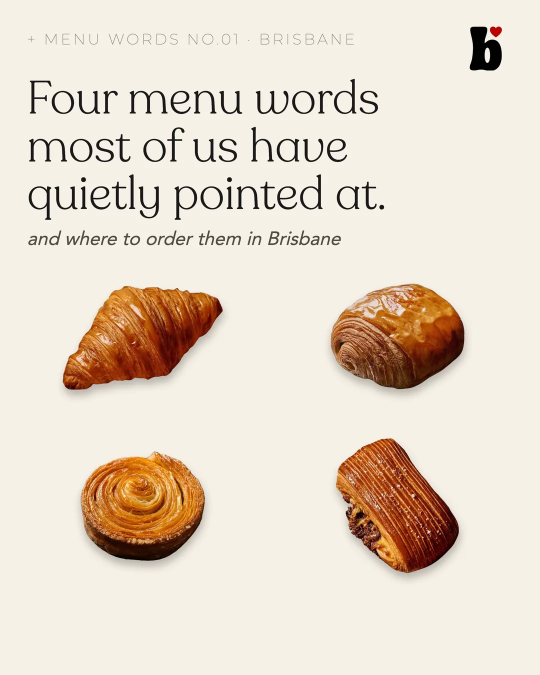 Menu Words No.01, four bakery words most of us have quietly pointed at